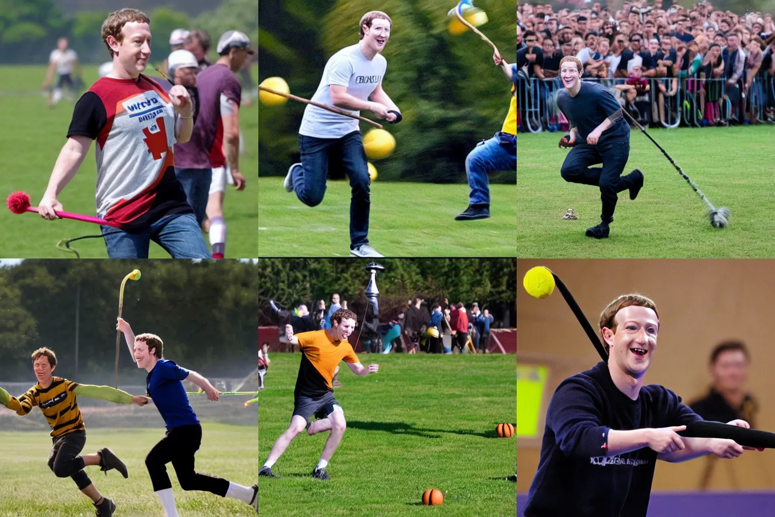 Prompt: Mark Zuckerberg playing Quidditch