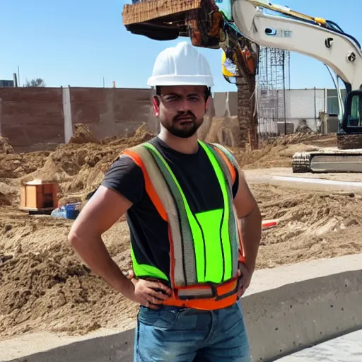 Prompt: a construction worker with a mohawk