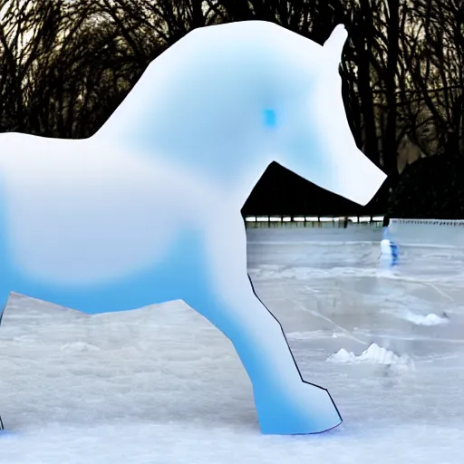 Image similar to ice in a horse shape