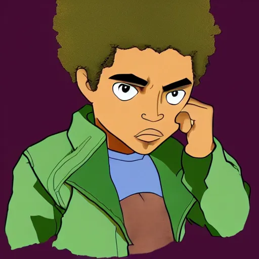 Prompt: Huey freeman (from the boondocks) by Leonardo DaVinci