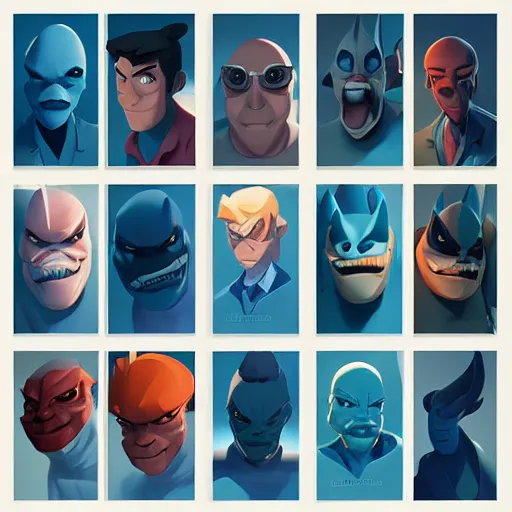 Image similar to face icon stylized minimalist street sharks, loftis, cory behance hd by jesper ejsing, by rhads, makoto shinkai and lois van baarle, ilya kuvshinov, rossdraws global illumination