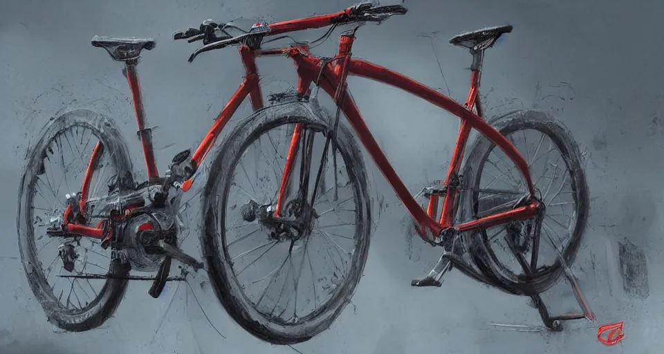 Image similar to bike by ferrari, digital art,ultra realistic,ultra detailed,art by greg rutkowski