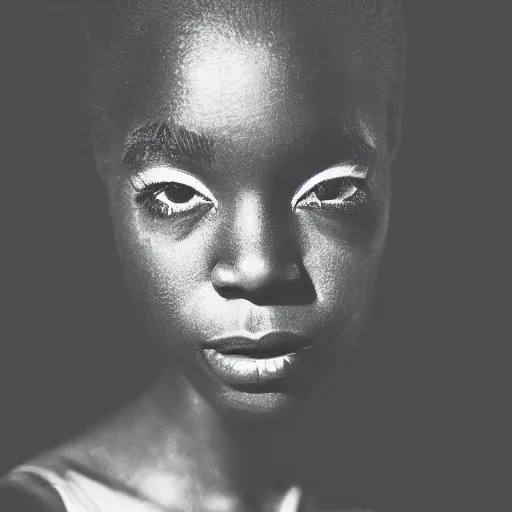Prompt: a photo of a black woman, lindsay adler photography, high contrast, highly detailed, dreamy, bright