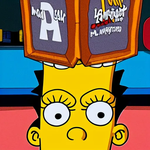 Image similar to bart simpson goes to college in the simpsons live action film, paramount pictures, directed by alan parker, full HD, cinematic lighting, award winning, anatomically correct