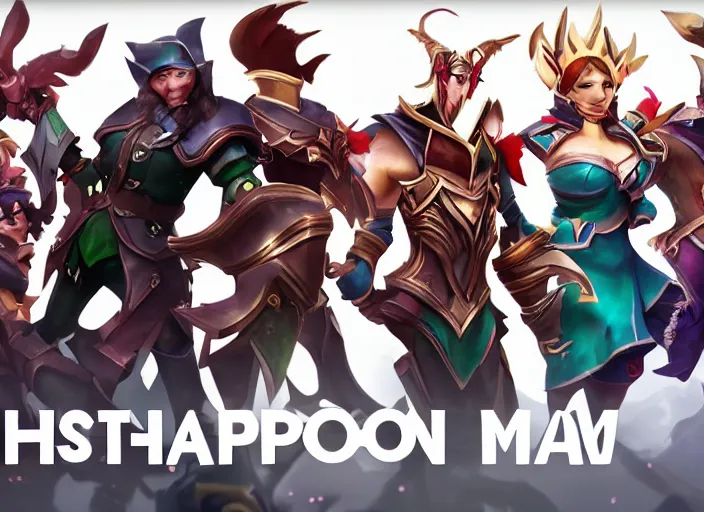 Prompt: champion splashart of main menu