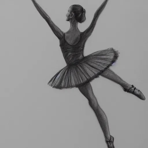 Image similar to ballet dancer pencil sketch