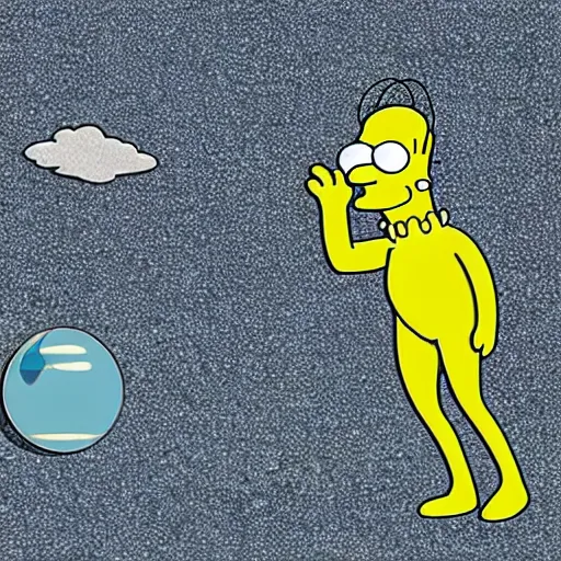 Image similar to aliens probe homer simpson around uranus