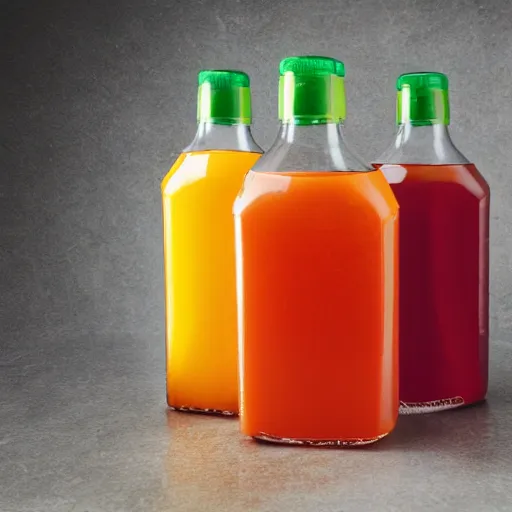 Image similar to A bottle of juice with the letter B printed on it, product photo, studio lighting