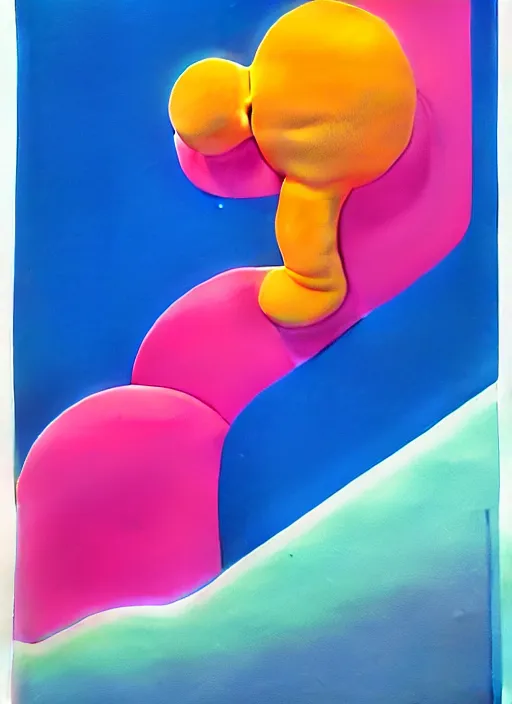 Prompt: sea by shusei nagaoka, kaws, david rudnick, airbrush on canvas, pastell colours, cell shaded, 8 k