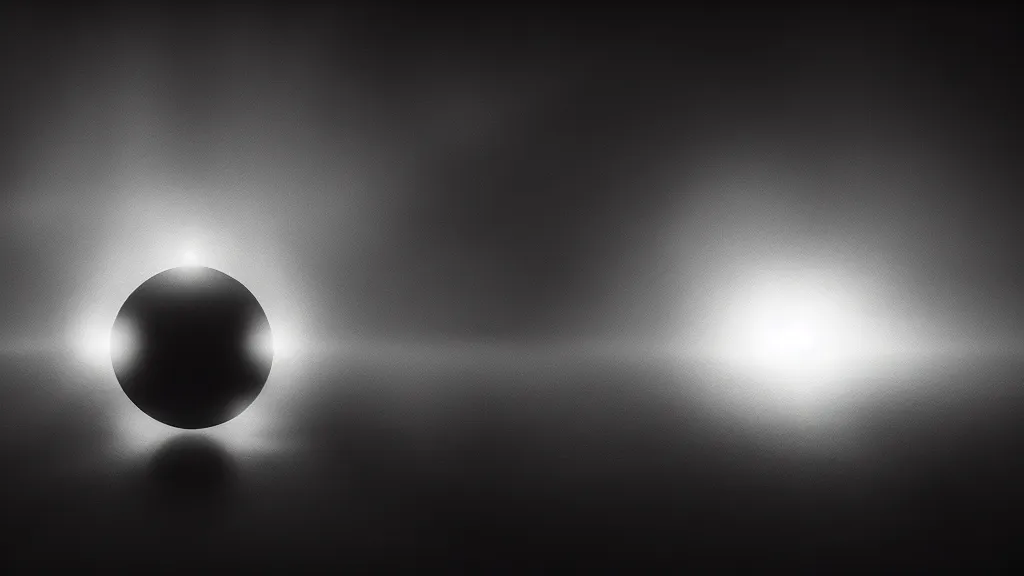 Prompt: a black sphere hangs in the sky, luminous lines go out of it in different directions, fog, volumetric lighting, mystique, atmospheric, sharp focus, ultra detailed, noir art house, 4 k, cinematic, 3 5 mm