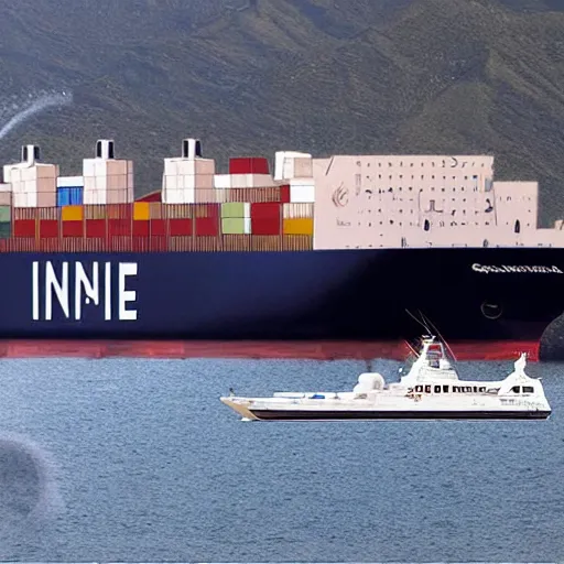 Image similar to infinitely long ship