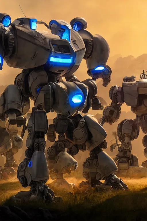 Image similar to mechwarrior 5 : mercenaries mech megaman transformer robot boss tank engine game octane render, 4 k, hd 2 0 2 2 3 d cgi rtx hdr style chrome reflexion glow fanart, global illumination ray tracing hdr fanart arstation by ian pesty by jesper ejsing pixar and disney unreal zbrush central hardmesh