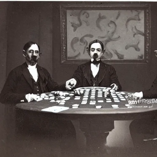 Prompt: “dogs playing poker and smoking, 1900’s photo”