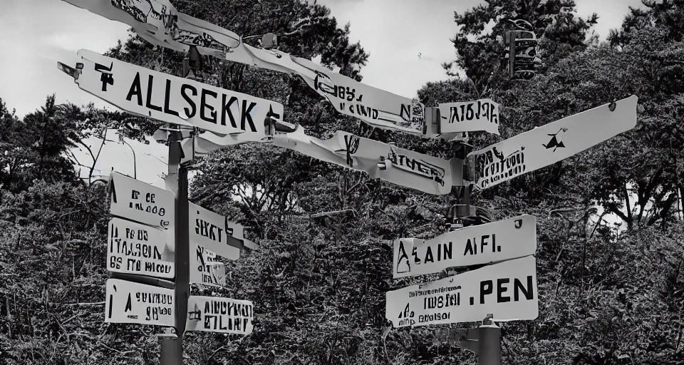 Prompt: an alien signpost, ultra detailed, photo realistic, cinematic, by stanley kubrick