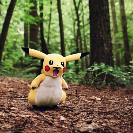 Image similar to photo of a Pokemon in a forest