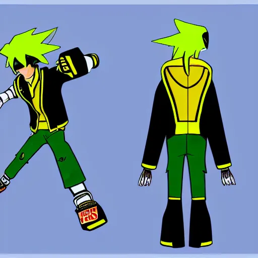 Prompt: jet set radio inspired character