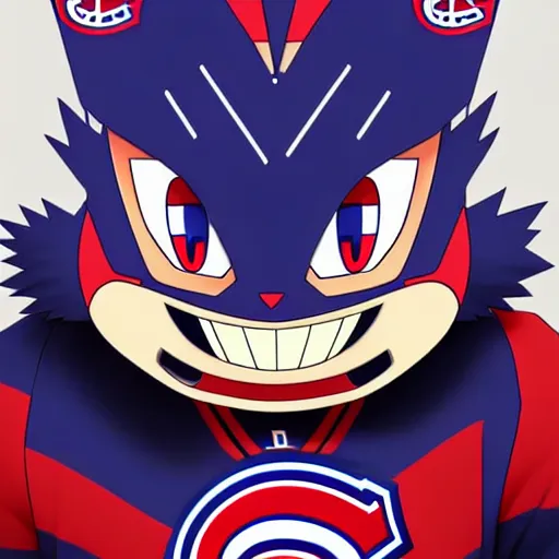 Prompt: anime concept Portrait of Habs Montreal Canadiens Mascot as an evolved powerful pokemon, highly detailed anime, smooth, sharp focus, dynamic lighting, intricate, trending on ArtStation, illustration pokemon, art by WLOP