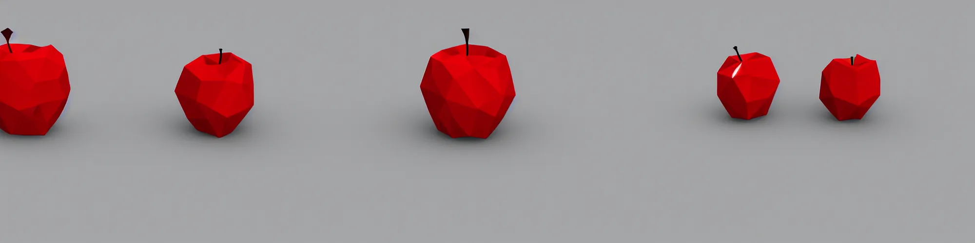 Prompt: red apple on table, low poly, polygon, low poly character