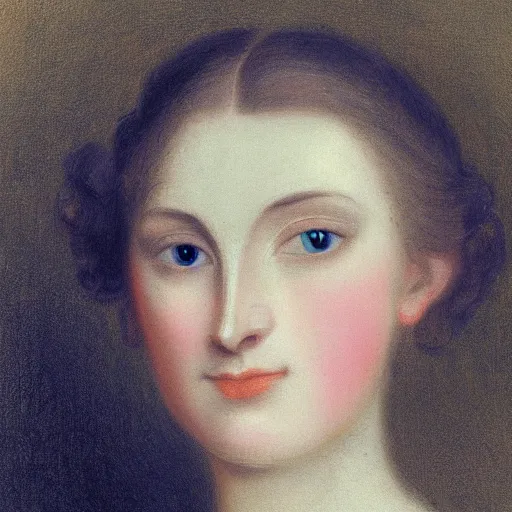 Image similar to portrait of an ice blue - eyed woman, by edmund blair