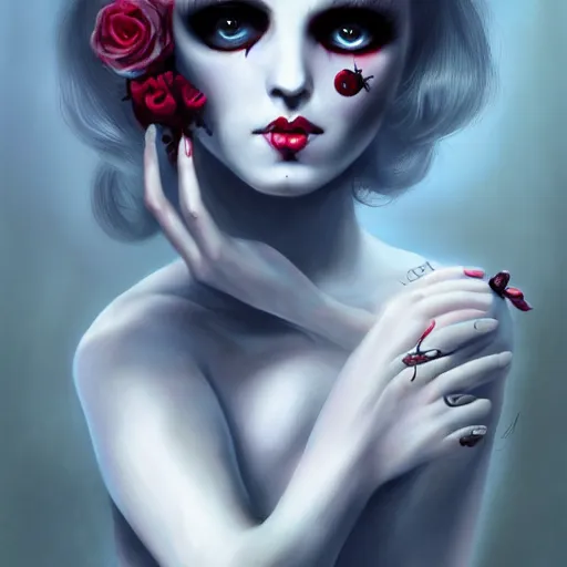 Image similar to a painting in the style of natalie shau.