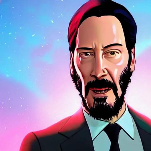 Image similar to Keanu reeves In Rick and Morty 4K detailed super realistic