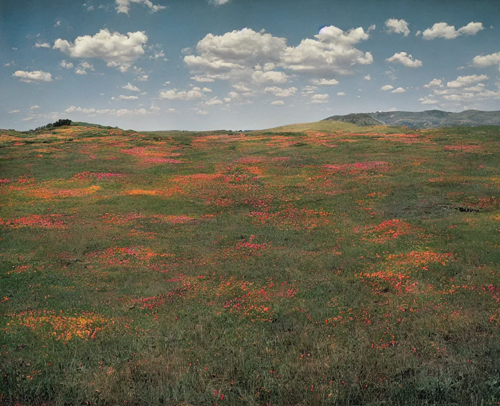 Image similar to a brigth colorful landscape by philip lorca dicorcia