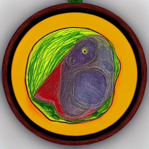 Image similar to distorted prismatic round forest octagon snapper bourbon hybrid salsa , by Mark Rothko and Judson Huss and Monsù Desiderio , #micro , child's drawing , pencil sketch