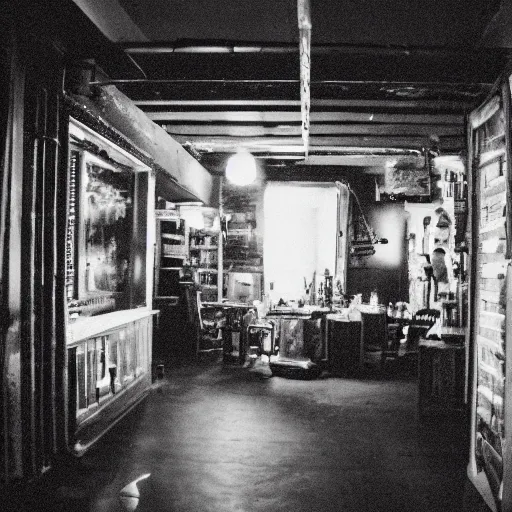 Image similar to the backrooms, grainy photo