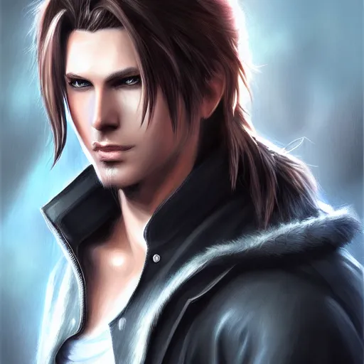 portrait of squall leonhart, matte painting by | Stable Diffusion | OpenArt