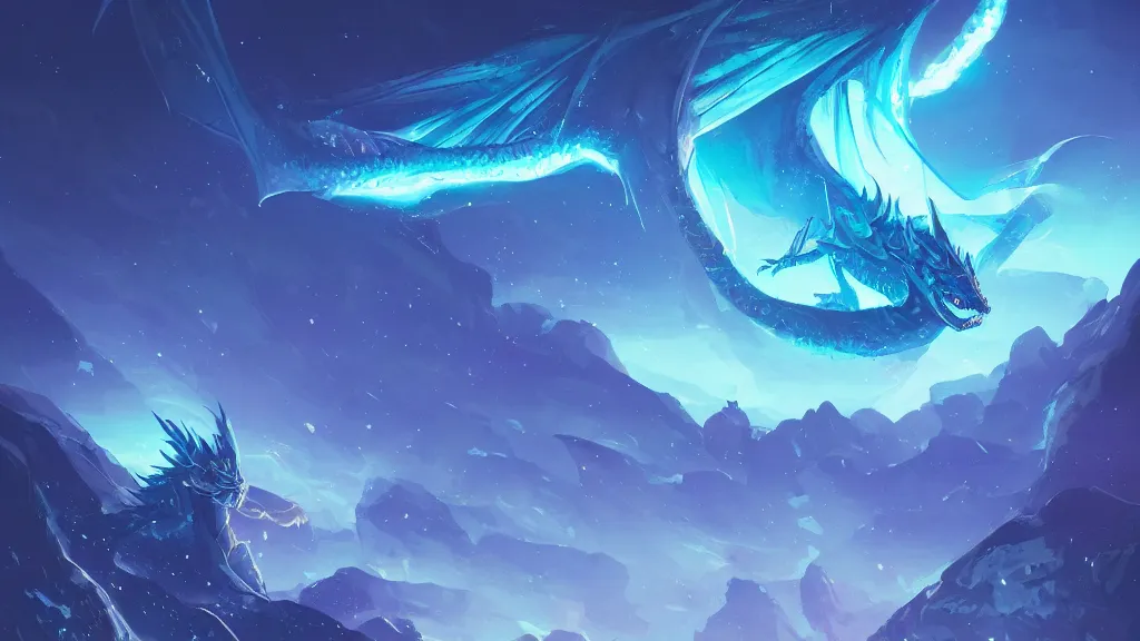 Prompt: a dragon worm flying through the night sky, glowing blue, surrounded by brilliant stars, by sylvain sarrailh, rossdraws, ambient light, ultra detailed, fantasy artwork, 8 k, volumetric lighting, trending on artstation, award winning, very beautiful.