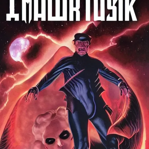 Prompt: comic book cover for'the terror of elon musk ', art by alex ross