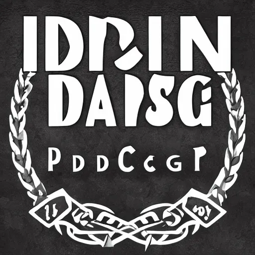 Prompt: graphic design logo for a d&d podcast, modern, clean,