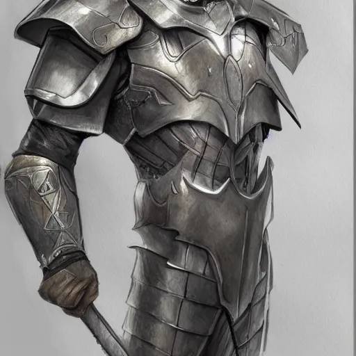 Image similar to a perfect, realistic professional digital sketch of a fantasy knight in style of Marvel, full length, by pen and watercolor, by a professional French artist on ArtStation, on high-quality paper