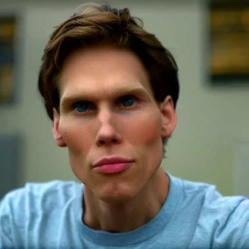 Prompt: Live Action Still of Jerma in The Breakfast Club, real life, hyperrealistic, ultra realistic, realistic, highly detailed, epic, HD quality, 8k resolution, body and headshot, film still