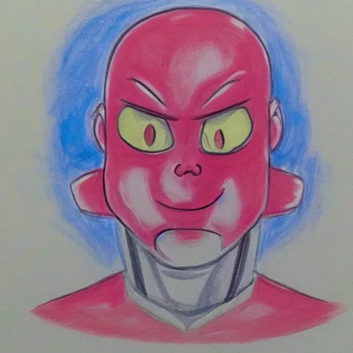 Image similar to majinn buu, sketch by glene means