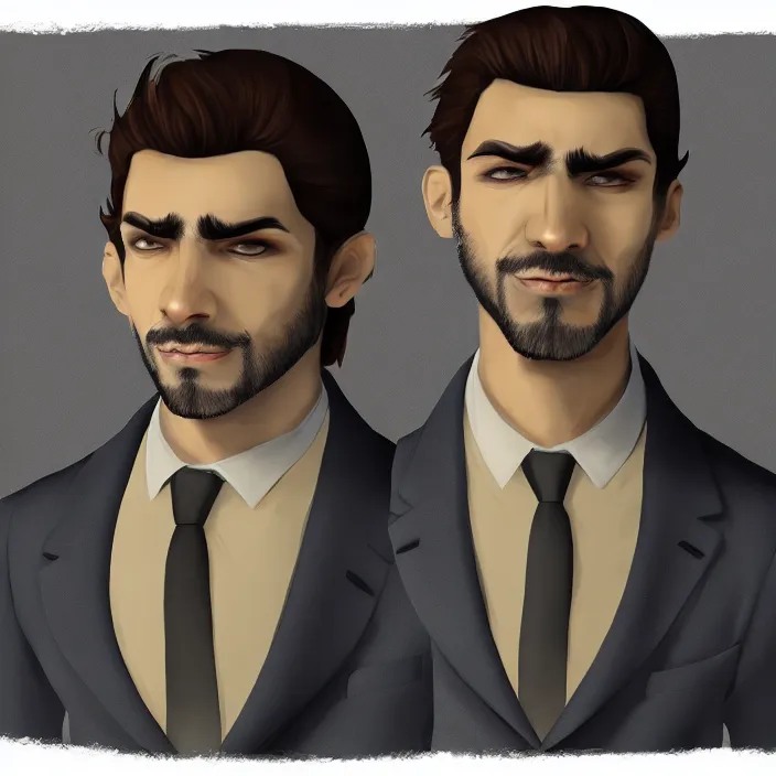 Image similar to a handsome werewolf boyfriend in a dapper suit, furry art, trending on artstation, 8 k