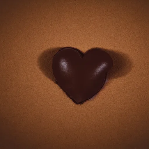 Image similar to a heart shaped brown yorkshire dog in the shape of a heart, chocolate