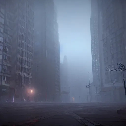 Image similar to a city hewn from meat and bones, night time, foggy, eerie lighting, 4k, unreal engine, artstation, photorealistic