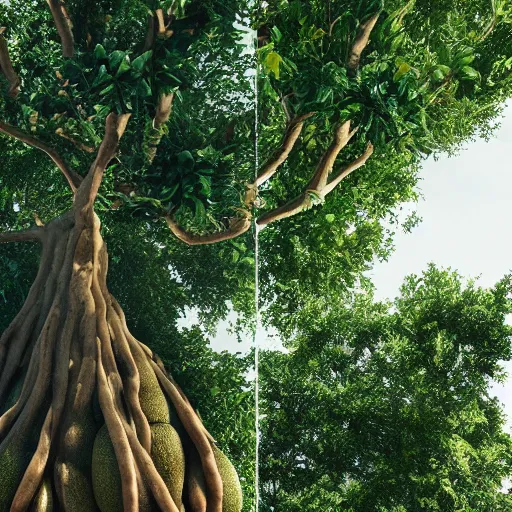 Image similar to emma watson!!!! | as an avacado tree | tall tree | large garden | hyper realistic rendering | canon eos r 3, f / 1. 4, iso 2 0 0, 1 / 1 6 0 s, 8 k, raw, unedited, symmetrical balance, in - frame