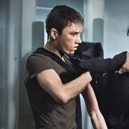 Prompt: sexually charged action thriller dramatic scene tension