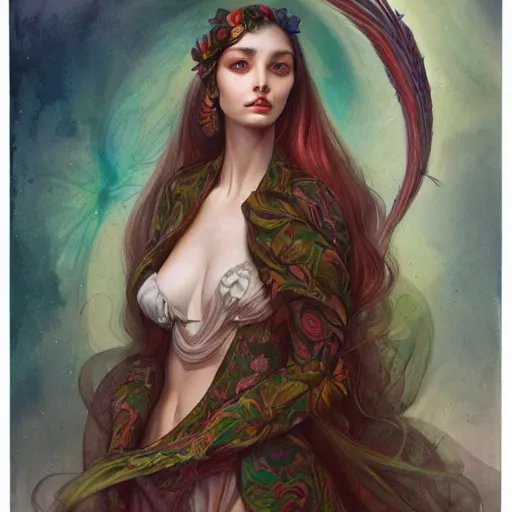 Image similar to a portrait in the style of anna dittmann and donato giancola and charles dulac.