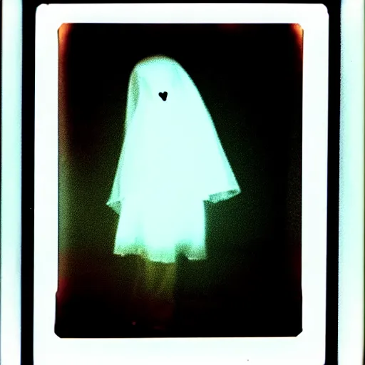 Prompt: picture of a ghost, polaroid, low quality