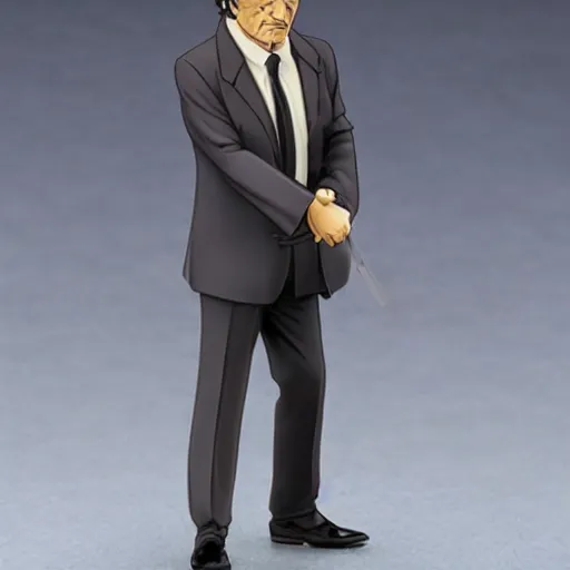 Prompt: peter falk columbo anime figurine