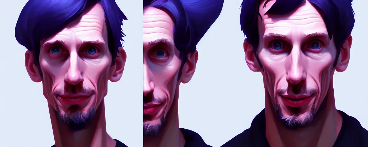 Prompt: portrait of Skinny Pete tepainting concept Blizzard pixar maya engine on stylized background splash comics global illumination lighting artstation lois van baarle, ilya kuvshinov, rossdraws