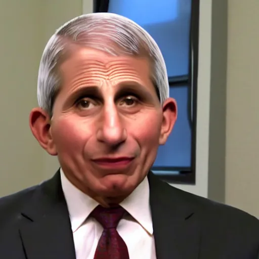 Image similar to Anthony Fauci as Michael Scott on the office