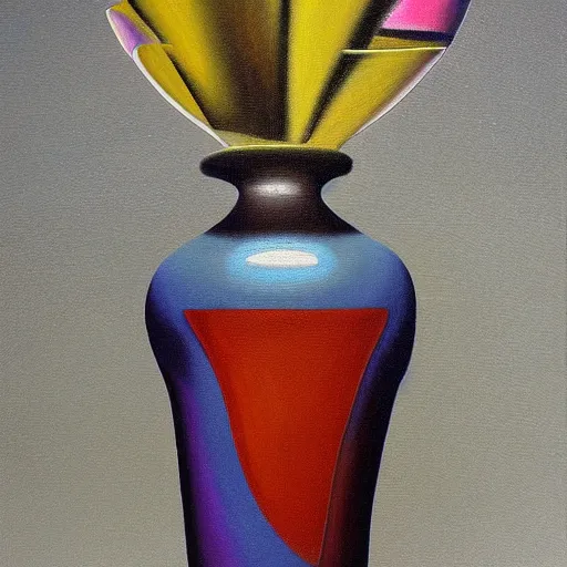 Prompt: an empty vase by ivan seal, painting, surreal