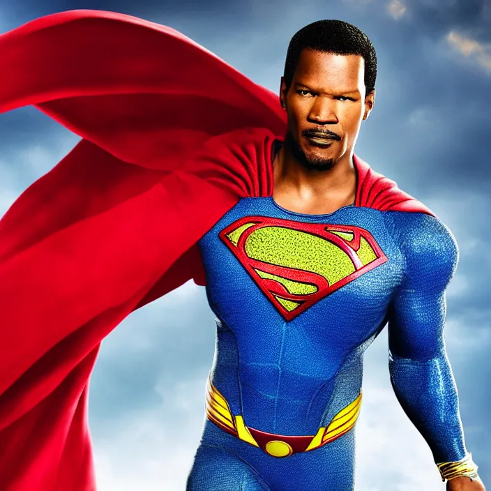 Image similar to jamie foxx as superman