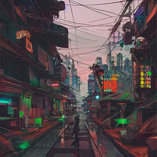 Prompt: cyberpunk kashmir streets, aesthetic!!!!!!, trending on artstation, intricate, highly detailed