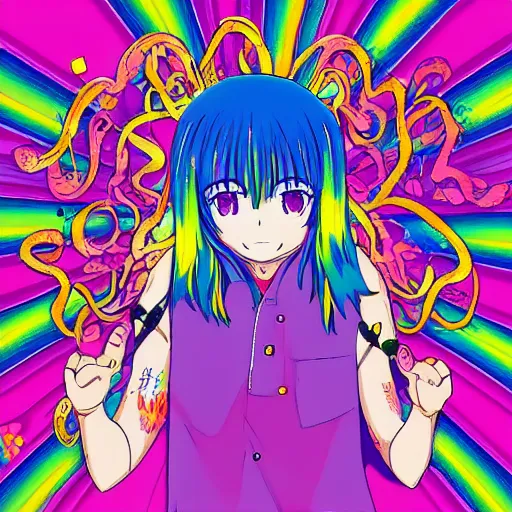 Image similar to me! me! me! psychedelic, anime