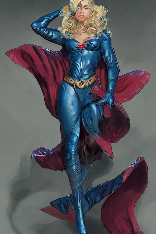 Prompt: portrait of the cavansite worm sentinel wearing Trinn's cape by artgerm and Craig Mullins, James Jean, Andrey Ryabovichev, Mark Simonetti and Peter Morbacher 16k